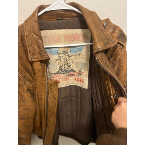 Vintage Etienne Premier size 42 Geniune Learher bomber jacket - Picture 5 of 11